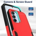 thumbnail image 4 of for Samsung Galaxy A54 5G Case: Dual Layer Protective Heavy Duty Cell Phone Cover Shockproof Rugged with Screen Protector -  Protection Bumper Tough - Samsung Galaxy A54 2023, 6.4inch, Red, 4 of 14