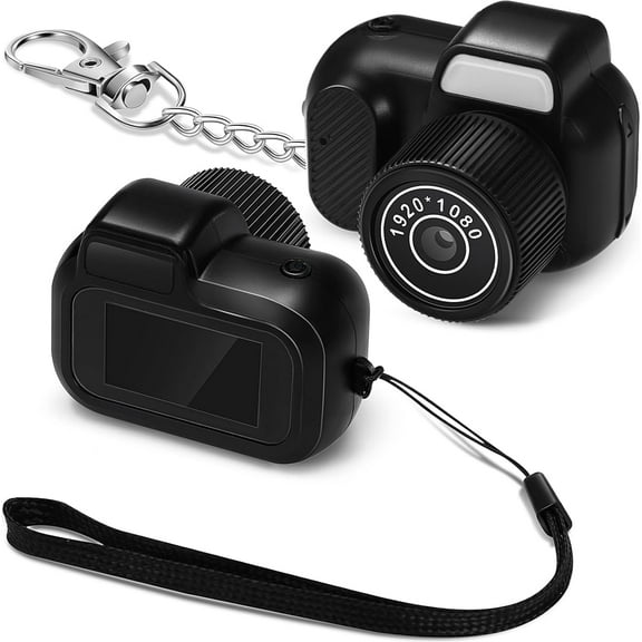 Mini Keychain Camera 1080p Mini Photo Video Camera Retro Portable Micro Video Camcorder with 100 Mins Long Battery Life for Travel Study Recording