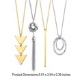 thumbnail image 5 of Minnieouse 4 piezas de collares largos para mujer, colgante chapado geométrico, círculo, triángulo, barra, borla, dijes, suéter, clavícula, regalos Ropa, zapatos y accesorios Miscelánea Minnieouse AP009173-00B, 5 of 5