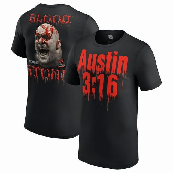 T-shirt noir pour homme « Stone Cold » de Steve Austin, Blood From A Stone