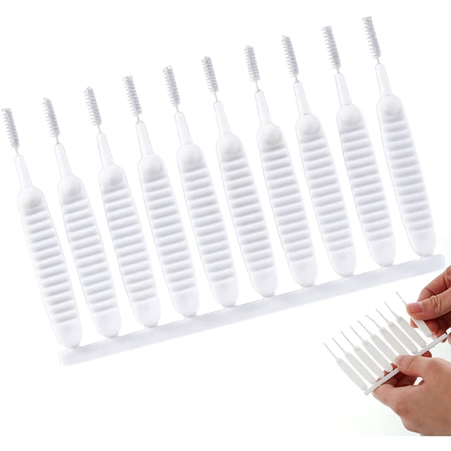 10 cepillos de limpieza para cabezal de ducha, mini cepillo de orificio, multiusos, antiobstrucciones, cepillo peque?o para limpiar teléfonos, auriculares LingWen 8390605746482