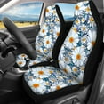 thumbnail image 2 of Renewold Hippie Flower Daisy Blue Car Seat Covers Full Set Pack of 4, Universal Fit for Cars,Trucks,SUV,or Van, Auto Interior Accessories Decorations, 2 of 7