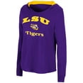 thumbnail image 2 of Women's Colosseum Purple LSU Tigers Catalina Hoodie Long Sleeve T-Shirt, 2 of 3