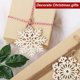 thumbnail image 3 of 45 piezas de adornos navideños creativos pequeños para colgar en el interior, copos de nieve huecos de madera para colgar en el hogar, 3 of 5