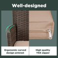 thumbnail image 2 of PayLessHere 3 Pieces Wicker Bistro Set Outdoor Patio Set,Khaki, 2 of 7