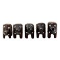 thumbnail image 2 of Balinese Wood Handicrafts Carved Jungle Elephant Miniature Figurines Set 2.5"L, 2 of 4