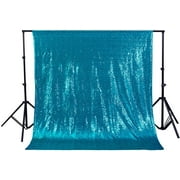 Sequin Backdrop Photography Background Curtain for Party Decoration (10FT10FT, Turquoise)