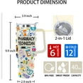 thumbnail image 4 of 40 Oz Pharmacy Technician Gift Tumbler - Insulated Stainless Steel Travel Mug with Handle - Coffee Cup for Women & Men (Pharmacy Tech Day Gifts), 4 of 6