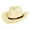 Beige, variant on Top Headwear Frayed Edge Paper Braid Cowboy Hat, White