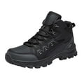 thumbnail image 1 of XIMIN Chaussures de Randonnée Montantes pour Femmes en Cuir à Lacets à Bout Rond Antidérapantes Confortables Imperméables Robustes Chaussures de Travail Adaptées à la Randonnée, au Camping et à l'Escalade en Plein Air, 1 of 8
