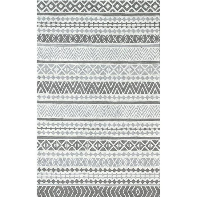 Dynamic Rugs AZ247871900 2 x 4 ft. Aztec 7871 Rectangle Modern Area Rug - 900 Grey