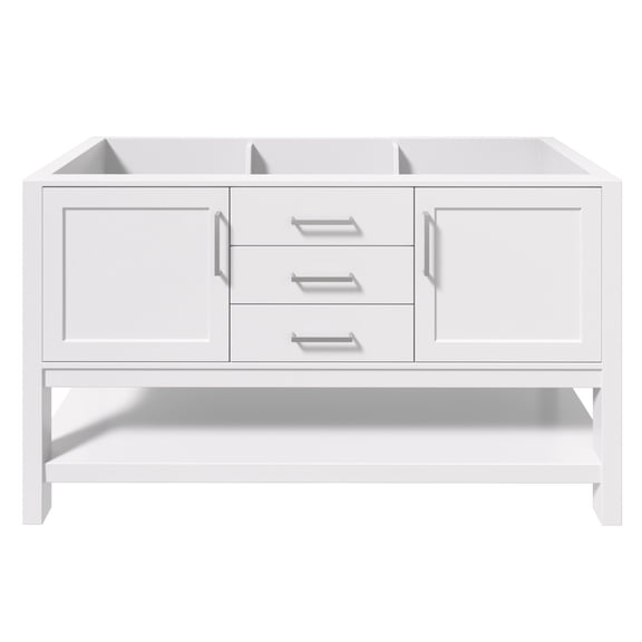Ariel R060S-BC-WHT Bayhill 60" Single Free Standing Vanity Cabinet Only - White