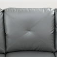 thumbnail image 4 of Hommoo Faux Leather Sectional Sofa, Mordern 4-Seat L-Shaped Couch for Small Space Living Room, Apartment, Office, Dark Grey(Without Ottoman), 4 of 6