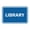 Blue, variant on Classic Library Sign (White) - Medium