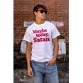 thumbnail image 4 of Funny Maybe Today Satan Sarcastic Men's Graphic T Shirt Tees Brisco Brands L, 4 of 6