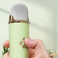 thumbnail image 4 of Xecvkr Mini Karaoke Machine Bluetooth Retro Microphone Set Cute Handheld Portable Speaker Kids Adults Wireless 4.3x3.1x2in 1pc, 4 of 8