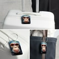 thumbnail image 6 of Monkey Luggage Tag, Travel Tags, Handbag Tag - Square PU Leather 2 Pack with Privacy Cover and Stainless Steel Ring - Suitable for Travel, Backpack, Handbag [Amazon Approved], 6 of 7