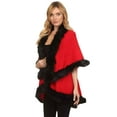 thumbnail image 4 of YELETE Women's Poncho, Fashion, Red, One Size, 4 of 4