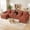 Orange, variant on Villeston 126.77" U-Shaped Cloud Sofa With Chaise Lounge, Chenille Sofa With Wireless Charging, Bluetooth Speaker, Two Cup Holders, Storage Drawer, Suitable For Living Room,Green