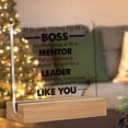 thumbnail image 3 of Appreciation Gifts for Boss Leader Mentor Thank You Boss Sign Gifts Clear Desk Decorative Sign It Is One Thing to Be a Boss Acrylic Sign With Wooden Stand for Desk Table Shelf, 3 of 4
