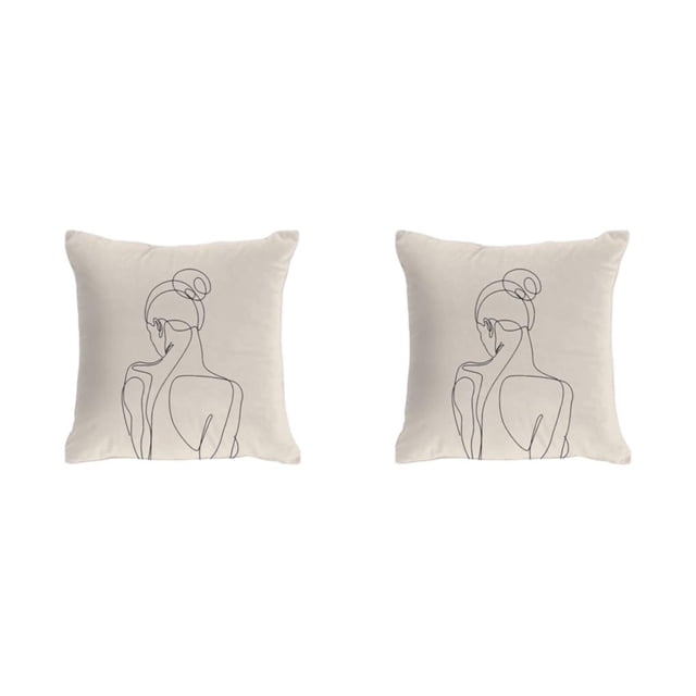 Transemion Throw Pillows Cover Soft And Durable For Home Decoration Easy To Clean Polyester Cushion Cover Pillow Cover Fit W0134-1 2Set