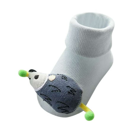 

Girls Socks Cartoon Animals Anti-Slip Knitted Warm Socks Blue S