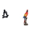 thumbnail image 1 of Figura de loro, escultura pensante, adorno de escritorio, estatua de animal, material de resina, adecuada para la decoración de estantes del hogar y l, 1 of 8