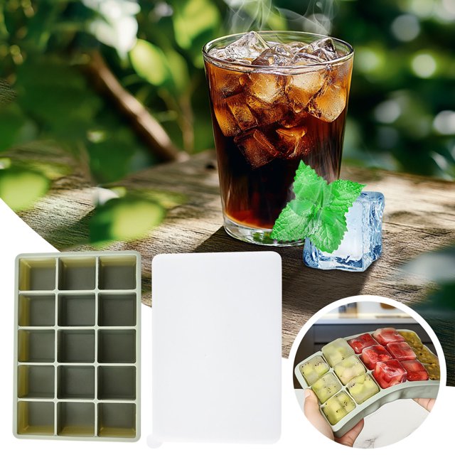 Bandejas de hielo apilables con tapas,juego de bandejas de fácil liberación para el congelador de la cocina,bandejas prácticas para moldear y almacenar cubitos de hielo