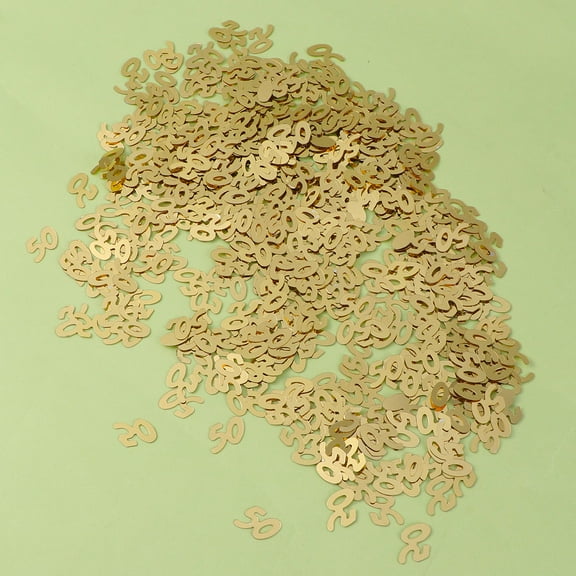 Masteelf 1800 Pcs 45g 50th Birthday Party Decorating 50th Wedding Anniversary Throwing Confetti (Light Golden)