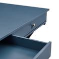 thumbnail image 5 of Study Desk with 2 Drawers for Kids, Home Office Computer Desk with X-Shaped Steel Legs and MDF Table Top for Living Room Bedroom, Easy Assembly, Space Saving Table, Blue, 5 of 7