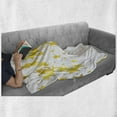 thumbnail image 6 of Stars Soft Flannel Fleece Blanket, Wave of Vibrant Stars in Golden Yellow Tones Modern Design Celestial Elements, Cozy Plush for Indoor and Outdoor Use, 50" x 60", Yellow and White, by Ambesonne, 6 of 6