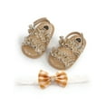 thumbnail image 4 of Gureui Baby Girls Summer Sandals, Anti-Slip Soft Sole Ruffle Flat Shoes Toddler First Walker, 4 of 5