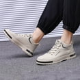 thumbnail image 2 of Dakaela High Top Sneakers for Men Leather Waterproof Running Shoes Lace up Casual Walking Flats, 2 of 5