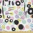 thumbnail image 1 of Grunge Upholstery Fabric by the Yard, Polka Dots in Lively Colors and Scribble Art Elements Grunge Look Ink Art, Decorative Fabric for DIY and Home Accents, 1 Yard, Multicolor by Ambesonne, 1 of 4