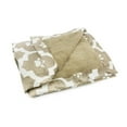 thumbnail image 2 of Contemporary Home Living 67" Snow White and Peanut Brown Paw Print Large Pet Blanket, 2 of 6