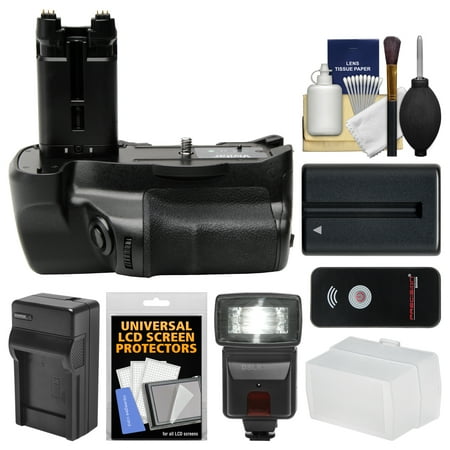 Vivitar VG-C77AM Multi-Power Battery Grip for Sony Alpha A77 & A77 II DSLR Cameras + NP-FM500H Battery/Charger + Flash + Bounce Diffuser + Remote Kit Vivitar VG-C77AM Multi-Power Battery Grip for Sony Alpha A77 & A77 II DSLR Cameras + NP-FM500H Battery/Charger + Flash + Bounce Diffuser + Remote Kit