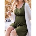 thumbnail image 2 of Avidlove Nursing Nightgowns 3 In 1 Maternity Gown Short Sleeve Breasfeeding Sleepwear Labor and Delivery Dress, 2 of 7