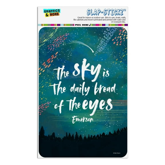 The Sky is the Daily Bread of the Eyes Emerson Quote Inspirational Home Business Office Sign