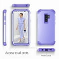 thumbnail image 2 of Dteck Galaxy S9 Plus Case, Dteck Heavy Dual Layer Rugged Shockproof Case Hard PC Protective Back Cover For Samsung Galaxy S9+, Light Purple, 2 of 10