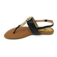 thumbnail image 3 of Victoria K Women's Rhinestone and Gold medallion Sandals, 3 of 4