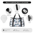thumbnail image 4 of Bingfone Lilies Flowers Print Travel Duffel Tote Bag,Waterproof Shoulder Weekender Bag For Women and Men Swim Sports Travel Gym Bag，Foldable and expandable bag Lightweight, 4 of 7