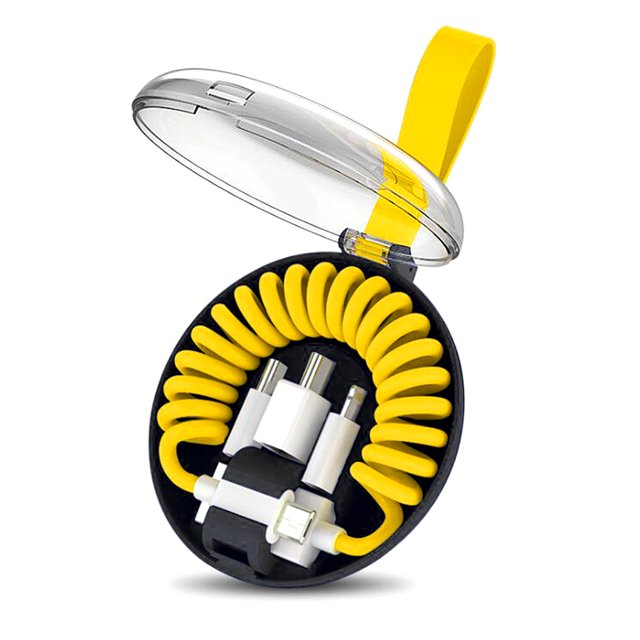 Universal portátil 15 70 cm Datos TPU Cable Telescópico Carga elástica Adaptador digital con cables de almacenamiento Color de teléfono móvil Random Inevent EL022638-05