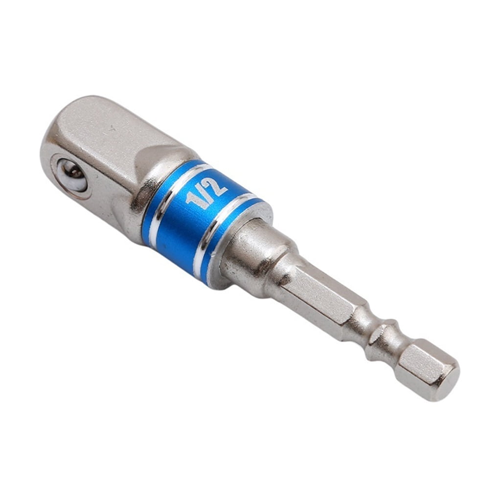 Socket Adapters Set Hex Shank to 1//4/" 3//8/" 1//2/" Impact Driver Drill 3 pcs Color