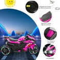 thumbnail image 5 of BlueDreamer 3 Wheel Motorcycle for Kids Aged 2-4, Motorcycle Ride on Motorcycle with 12V Long Battery, Max Weight 100 Lbs(Pink), 5 of 10