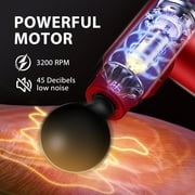 Massage Gun Deep Tissue, Neck Massager, Massage Tool, Muscle Roller, Red