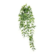 Holloyiver Fake Plants Hanging with Pots, Artificial Ivy Vine Fake Potted Plants, Artificia Eucalyptus Plants Mandala Ivy Vine Leaves Pea Pod Shelf Plants for Home Room Wall Outdoor Decor
