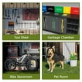 thumbnail image 5 of COMHOMA Outdoor Storage Shed 6 x 4 FT Shed with Lockable Door Steel Garden Shed with Air Vent,Brown, 5 of 9