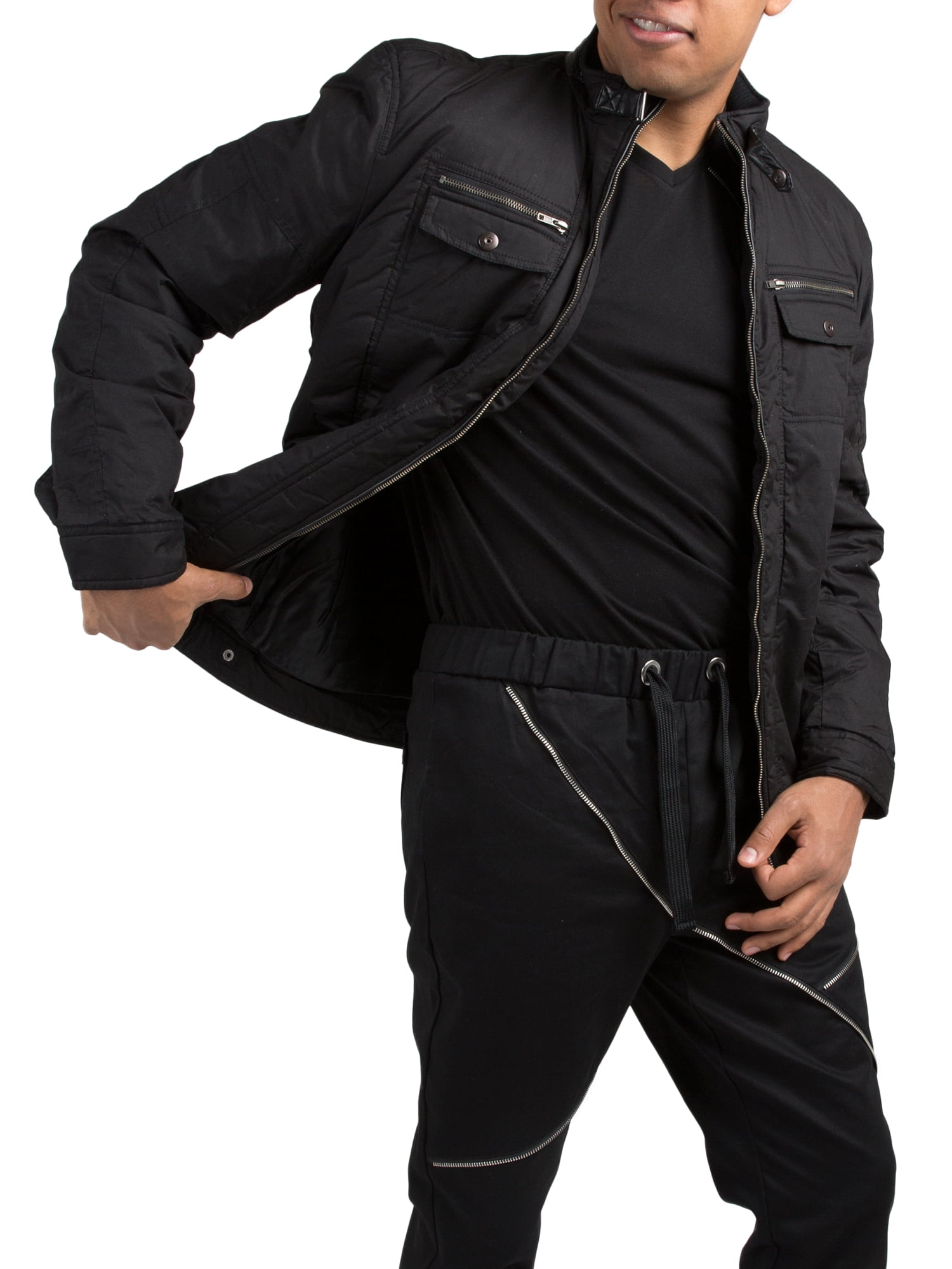 mens black canvas jacket