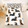 thumbnail image 5 of Homewish Funny Dachshund Bed Sheets,Kawaii Dog Full Size Sheets,White,4pcs,1 Flat Sheet, 1 Fitted Sheet and 2 Pillowcases, 5 of 6