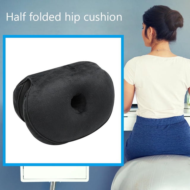 Cojín Del Asiento Cojín ortopédico de espuma viscoelástica para asiento de silla de oficina (negro)